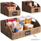 Best Choice Products Hyacinth Angled Pantry Storage Baskets W/ Handles, Chalkboard & Marker (Set of 3)